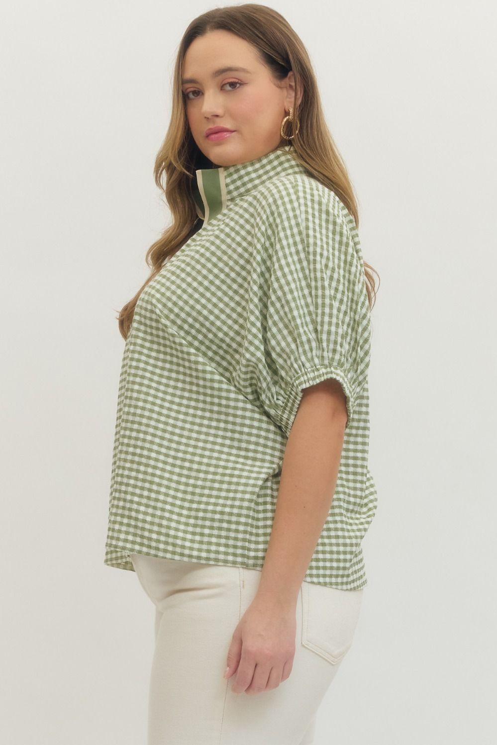 Gingham Short Sleeve Top
