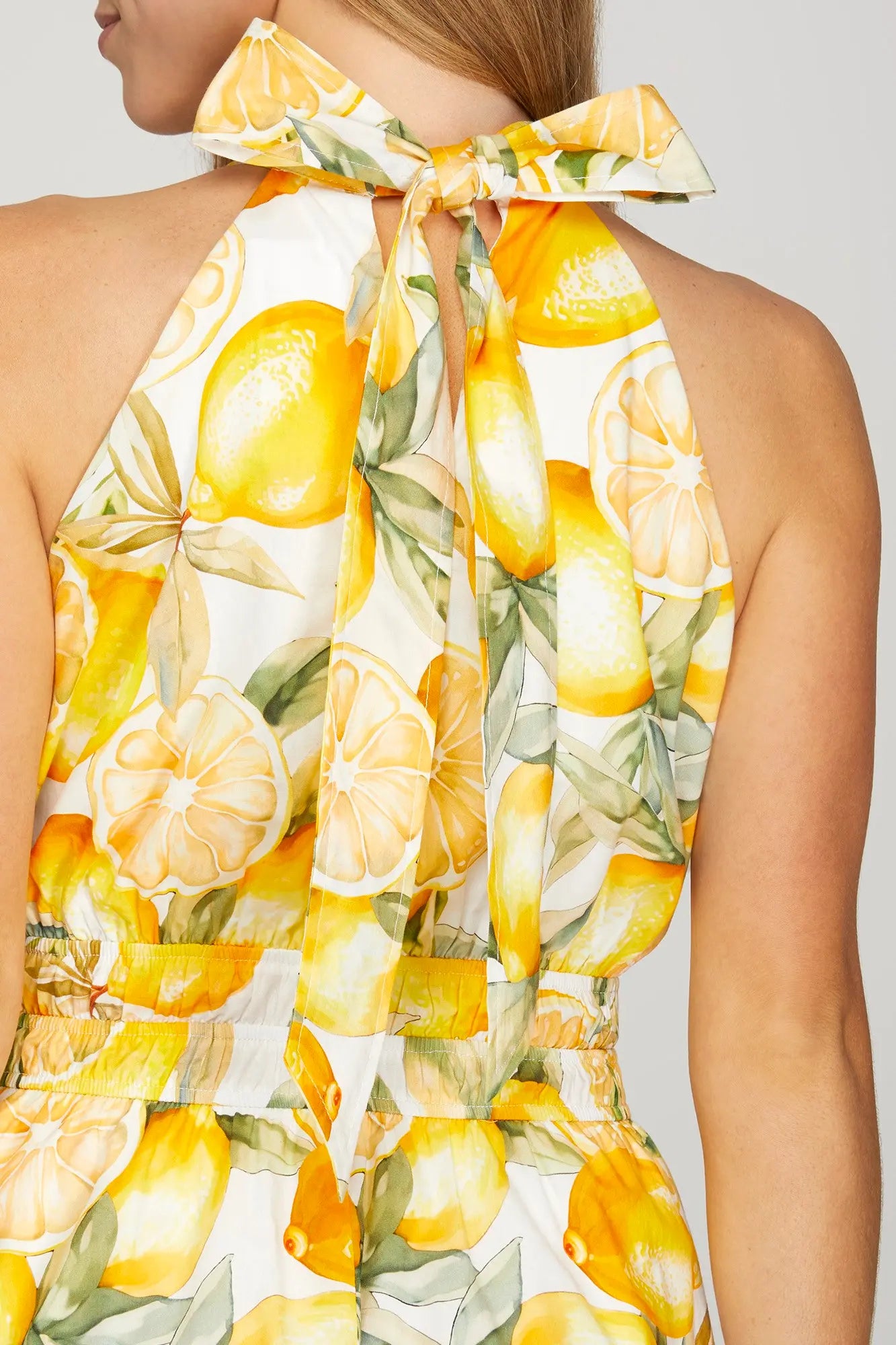 Lemon Print Mini Dress