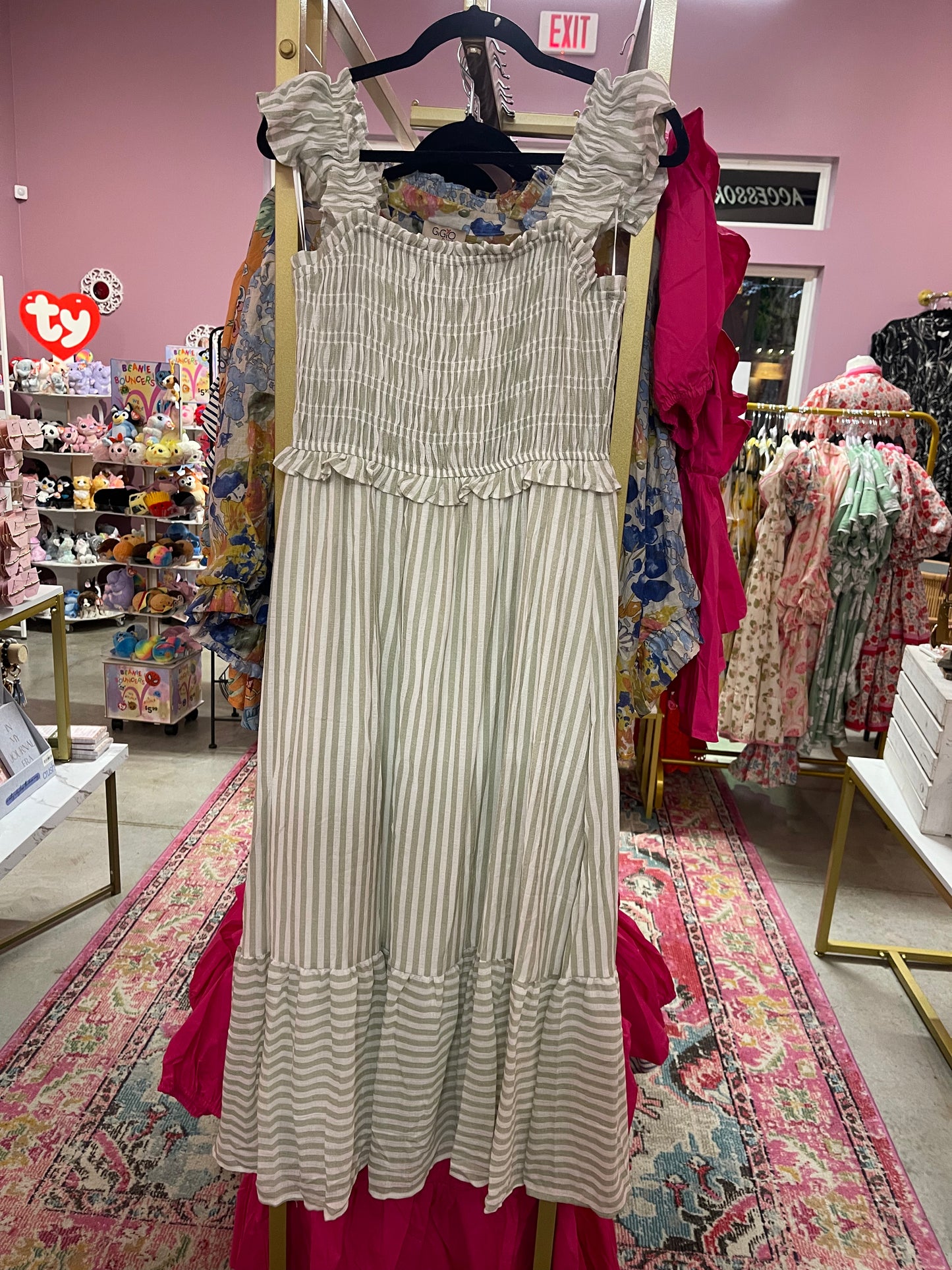 Striped Sleeveless Maxi Dress