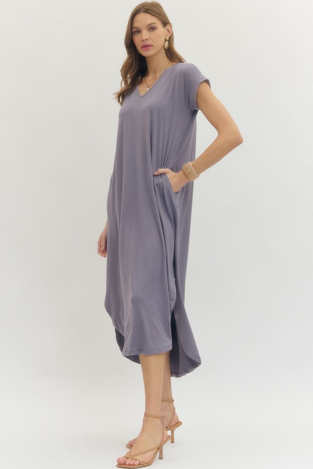 Solid Jersey Knit Dress
