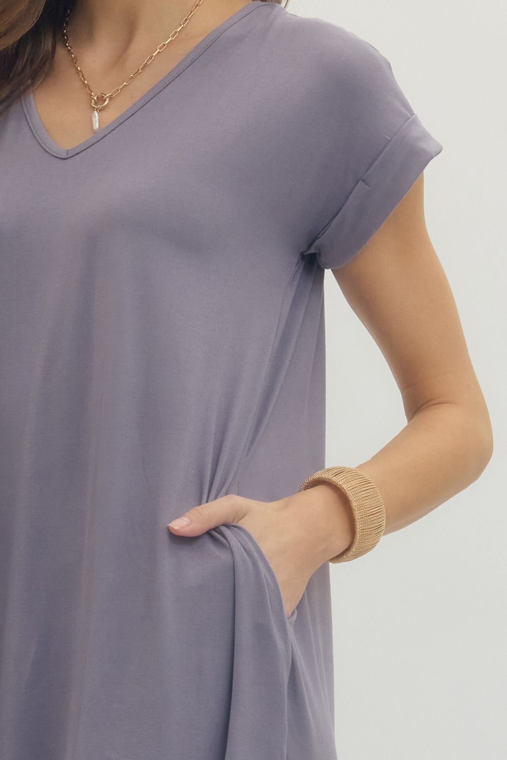 Solid Jersey Knit Dress