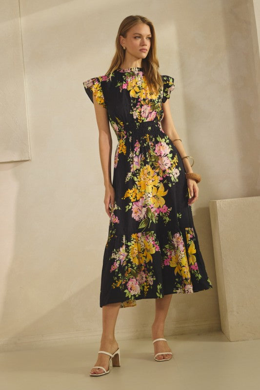 Floral Printed Midi Dress