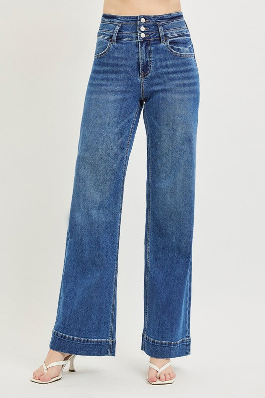High Rise Wide Leg Jeans