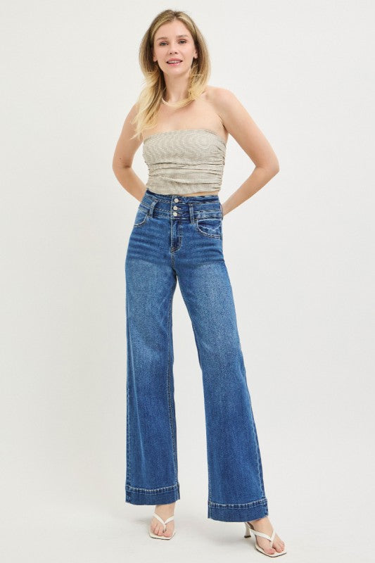 High Rise Wide Leg Jeans